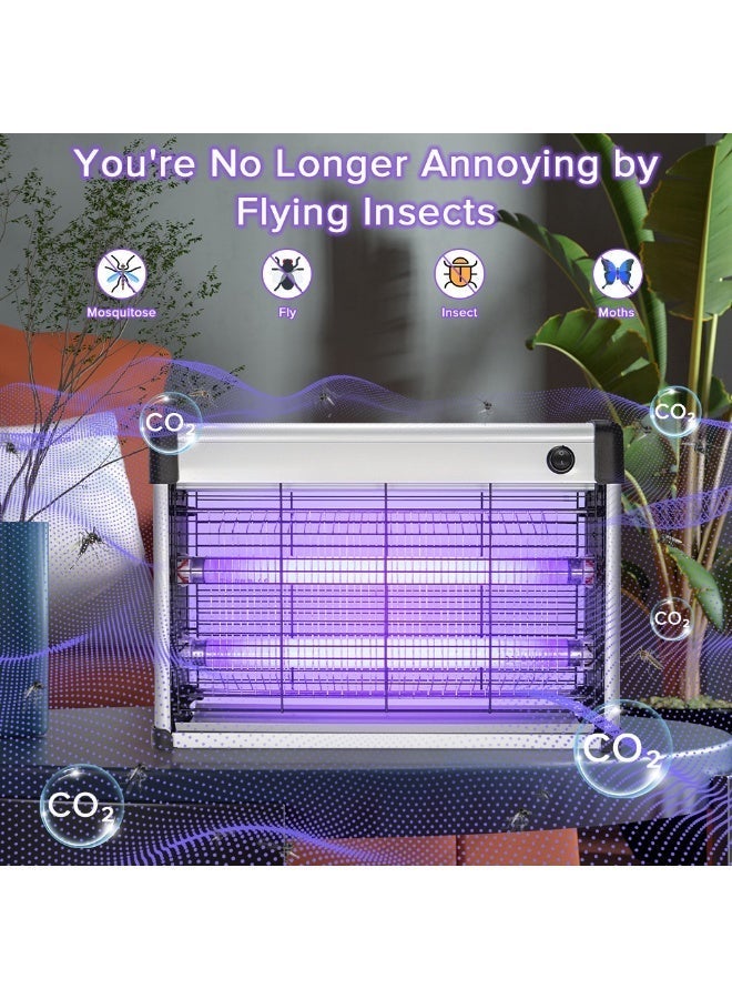 Naxifly Mosquito Killer,20W Fly and Insect Killer UV Light Electric Bug Zapper,2800V Electric Mosquito Killer Fly Killer Wasp Killer with Detachable Hang for Home, Kitchen, Backyard, Camping - Image 3